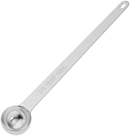 1PCS 2/3TBSP(10ml) Extra Long Handle Measuring Spoon, 18/8 Stainless Steel