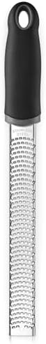 Kaishun Stainless Steel Zester Grater for Lemon, Lime & Cheese, Black