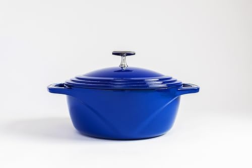 Lodge USA Enamel 6 Quart Dutch Oven, Smooth Sailing