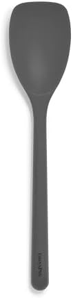 GreenPan Silicone Sauté Spoon, Mixing Stirring Serving, Cooking Kitchen Utensil, Flexible Rubber Nonstick Cookware, Rigid Steel Core, Heat-Resistant, Anti-Slip Handle, BPA-Free, Dishwasher Safe, Gray