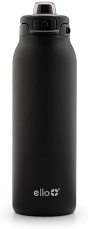Ello Pop & Fill Insulated Stainless Steel Water Bottle with Quick Fill Lid, Leakproof Locking, Sip or Chug Spout, BPA-Free, Double Wall Vacuum Insulated for Sports, Travel & School- 22oz / 32oz / 40oz