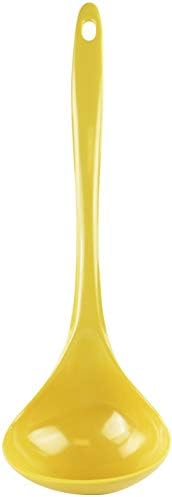 Reston Lloyd Melamine Soup Ladle Kitchen Utensil, Premium Quality Utensil with Heat Resistant Ergonomic Handle, Durable BPA-Free Plastic, 10.5 inch long, 6pc Set, Lemon