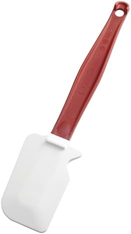 Rubbermaid Commercial Products High Heat Resistant Silicone Heavy Duty Spatula/Food Scraper 9.5-Inch 500°F Heat Resistant Red Handle for Baking/Cooking/Mixing Commercial Dishwasher Safe