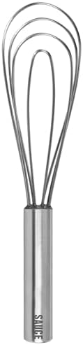 Tovolo Flat Whisk Stainless Steel 10” Gravy Whisk for Sauces Roux Batters, Large Kitchen Classic Dishwasher Safe Flat Bottom Whisker for Cooking Blending Mixing Stirring Whipping Beating Whisking
