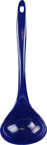 Reston Lloyd Melamine Soup Ladle Kitchen Utensil, Premium Quality Utensil with Heat Resistant Ergonomic Handle, Durable BPA-Free Plastic, 10.5 inch long, 6pc Set, Indigo