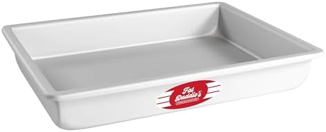 Fat Daddio's POB-9132 Sheet Cake Pan, 9 x 13 x 2 Inch, Silver