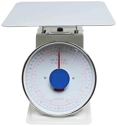 TrueCraftware- 100 lb. Mechanical Kitchen Flat Platform Weighing Food Scale- Heavy Duty Portion Control Mechanical Kitchen and Food Scale Industrial Dial Scale for Kitchens and Restaurants