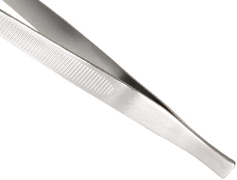 Mercer Culinary 18-8 Stainless Steel Chef Plating Tongs, Straight Tip, 6-1/8 Inch
