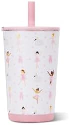 HydroJug Everyday Tumbler 14 Oz Ceramic-Lined Straw Cup Ballerina