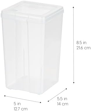 IRIS USA Food Storage Containers Set, 2.7 Qt - 6 Pack, Food Grade Plastic