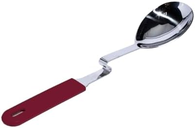 Souper Cubes Stainless Steel Spoon with Silicone Grip & Pot Hook, Cranberry