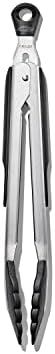 OXO Good Grips 12-Inch Stainless-Steel Locking Tongs & Good Grips 9-Inch Locking Tongs with Nylon Heads