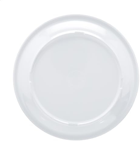 Amazon Basics Melamine Plastic Plate, Dishwasher Safe, BPA Free, 6 Piece Set, 9 in, White