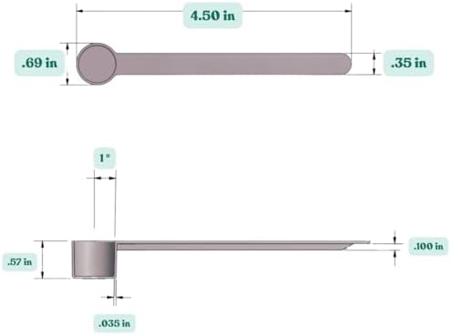 1/2 Teaspoon (2.5 mL) Long Handle Plastic Measuring Spoon for Coffee, Protein Powder, Pet Food, Spices, Grains, Dry Goods – Food-Grade BPA-Free (Pack of 100)