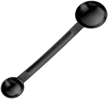 Double Sided Measuring Spoon Stainless Steel Coffee Scoop Teaspoon Measuring Spoon 1 Tsp (5ml) & 1 Tbsp (15ml) Dual-Measure Long-Handle Spoons Coffee Measurings Spoons (Black)