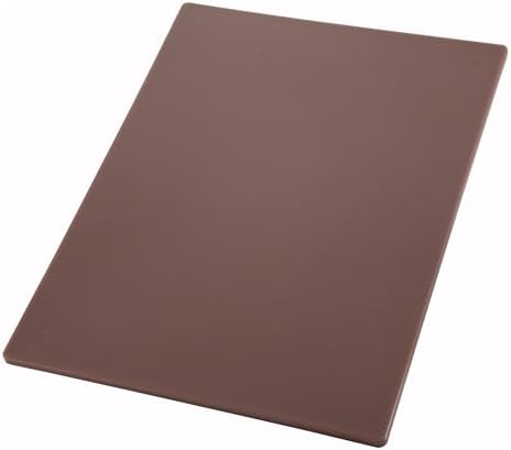 Winco 15" x 20" Brown Heavy-Duty Plastic Cutting Board (Set of 6)