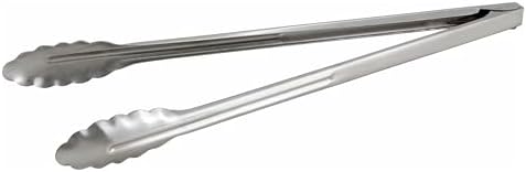 Winco Coiled Spring Heavyweight Stainless Steel Utility Tong, 16-Inch
