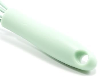Mini Whisks 6 inch silica gel Whisk, Hand Egg Mixer for Flour Cake Egg, Kitchen Cooking Baking Use Whisk (Macaron Green)