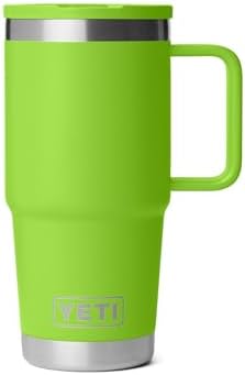 YETI Rambler 20 oz Travel Mug with Flip Straw Lid – Stainless Steel, Vacuum Insulated, Leakproof, Cup Holder Friendly, Venom