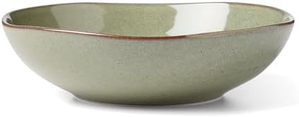 Oneida Organic Shades Sage Green Stoneware 2-Piece Serving Platter Set