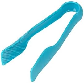 DecorRack 3 Piece Plastic Tong Set, 6-8-10 in Heavy Duty (Blue)