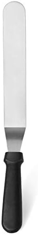 New Star Foodservice Angled Icing Spatula, 10 Inch Blade, 15 Inch Overall, Bakery-Grade Stainless Steel Offset Frosting Spatula