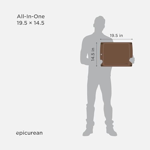 Epicurean All-In-One Cutting Board, 19.5" x 14.5" Juice Groove, Nutmeg