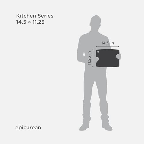 Epicurean Kitchen Series 14.5" × 11.25" Cutting Board, Non-Toxic, Dishwasher Safe, Made in the USA, Slate