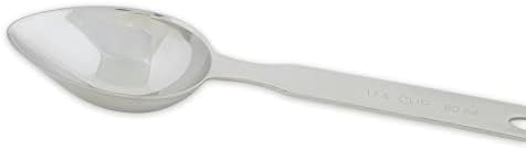 RSVP International Endurance Oval Measuring Scoop, 1/4 cup, Stainless Steel