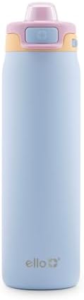 Ello Pop & Fill Insulated Stainless Steel Water Bottle with Quick Fill Lid, Leakproof Locking, Sip or Chug Spout, BPA-Free, Double Wall Vacuum Insulated for Sports, Travel & School- 22oz / 32oz / 40oz