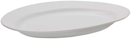 Everyday White Porcelain Oval Serving Platter, 16 Inch Large Turkey Platter for Thanksgiving, Dishwasher and Oven Safe Dinnerware