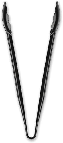 Carlisle FoodService Products 471203 Carly Salad Tong, 12" Utility Tong, Black, 1 Pack