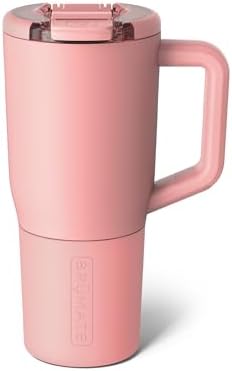 BrüMate Müv - 25oz 100% Leak Proof Insulated Coffee Mug with Handle & Lid - Stainless Steel Coffee Travel Mug - Double Walled Coffee Cup (Guava)