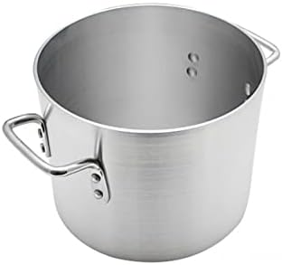 TrueCraftware- 8 qt. Aluminum Stock Pot with Riveted Handles 4mm Thickness- Multipurpose Pot Cookware Large Stockpot Stew For Cooking Simmering Soup Seafood Stock Home Kitchen Restaurant