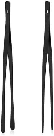 Tifanso 2PCS 12" Stainless Steel Precision Serrated Tongs for Cooking