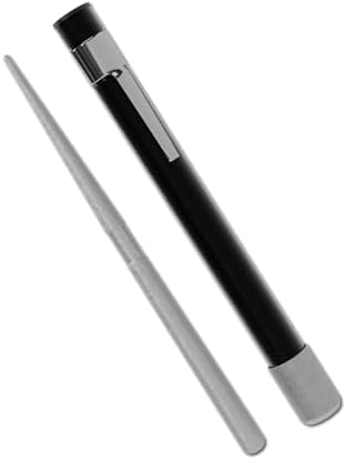 Wamery Serrated Knife Sharpener, Retractable Diamond Rod Pocket (Black)