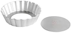 Fat Daddio's PFT-375 Round Fluted Tart Pan with Removable Bottom, 3.75 x 1 Inch