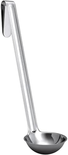 Super Sturdy, Ergonomic 1 Oz. Soup Ladle 1 Pk. Stainless Steel Ladles with Long Handles. Best Kitchen Accessories for Stirring, Portioning and Serving Soups, Chili and Stew in Restaurants and at Home