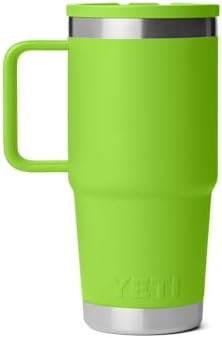 YETI Rambler 20 oz Travel Mug with Flip Straw Lid – Stainless Steel, Vacuum Insulated, Leakproof, Cup Holder Friendly, Venom