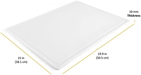Farberware 15 x 20 Inch Extra Large Plastic Cutting Board, White