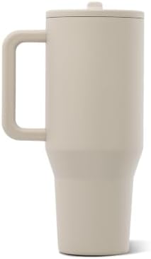HydroJug Traveler 40oz, Insulated Tumbler with Handle & Straw, Dune