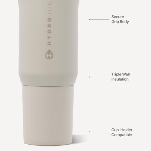 HydroJug Sport 20 oz Insulated Stainless Steel Water Bottle, Linen