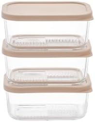 Glass Food Storage Containers with Lids — 6 Piece — 24.4 oz Glass with BPA-Free Leak Resistant Stackable Lids — Microwave, Oven & Dishwasher Safe — Ideal for Meal Prep & More - Cashew Cream