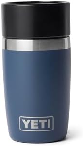 YETI Rambler 8 oz Travel Bottle, Stainless Steel, Vacuum Insulated with Leakproof Commuter Cap, Navy