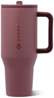 HydroJug Traveler 32oz, Insulated Tumbler with Handle & Straw, Canyon Rose
