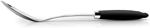 Stainless Steel Slotted Spoon, 12.9-Inch, Black Handle