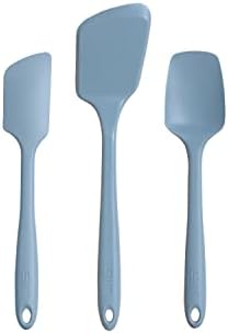 GIR: Get It Right 3-Piece Ultimate Silicone Kitchen Utensils Set - Spatula, Flip & Spoonula - Non-Toxic Cooking Utensils for Nonstick Cookware, Cooking and Baking - Slate