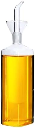 LandHope Oil Bottle Glass Olive Oil Dispenser Bottle Glass Cooking Oil Vinegar Measuring Dispenser With Spout for Kitchen and BBQ (500 ml/17 oz)