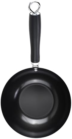 GoodCook Everyday Nonstick Wok, 8-Inch, Black, Carbon Steel Small Wok, High Wall Construction, Flat Base, Ergonomic Flame Guard Handle, Non-Stick Wok Pan for Stir Fry and Sautéing