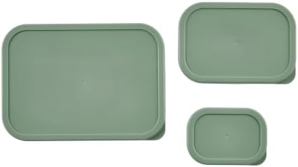 Glass Food Storage Containers with Lids - 12 Piece - 3 x 10.5 oz, 1 x 26.5 oz & 2 x 40.57 oz Glass with BPA-Free Leak Resistant Stackable Lids - Microwave, Oven & Dishwasher Safe - Ideal - Soft Sage